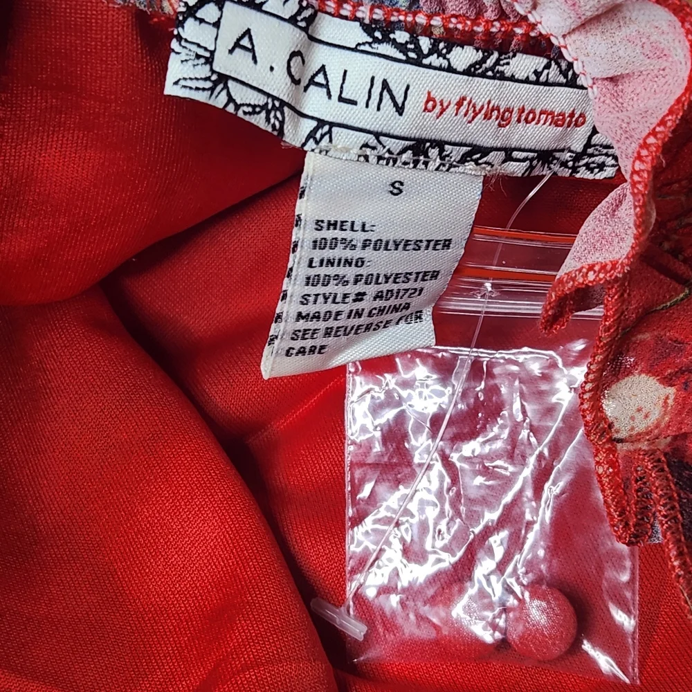 A. Calin by Flying Tomato Botanical Floral Ruffle Mini Dress - Picture 4 of 5